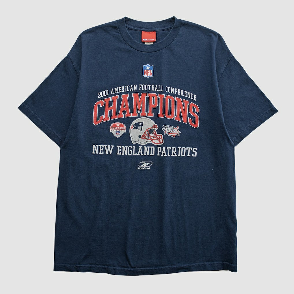 New England Patriots Reebok 2001 T-shirt - Navy Vintage cheap