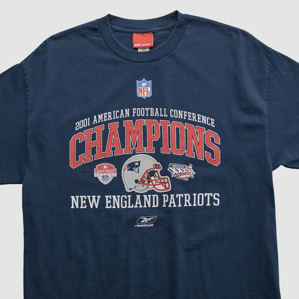 New England Patriots Reebok 2001 T-shirt - Navy Vintage cheap