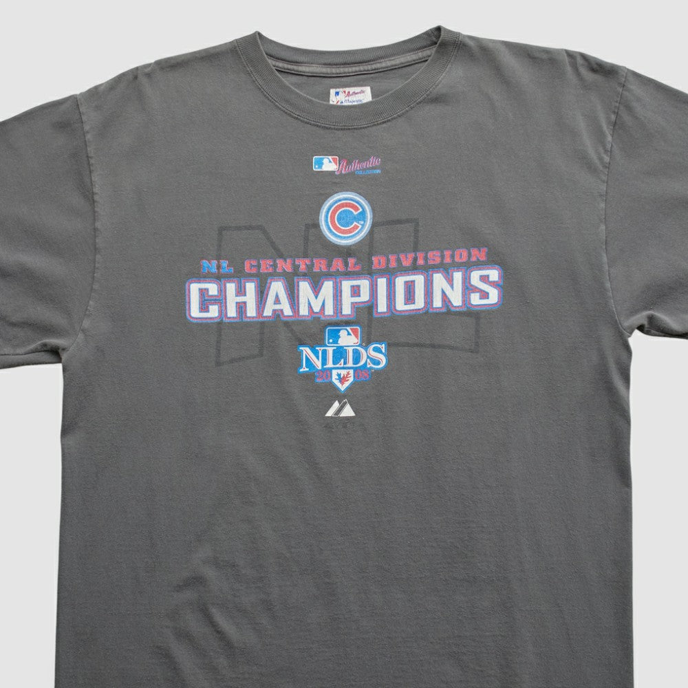 Chicago Cubs Majestic 2008 T-shirt - Gray Vintage