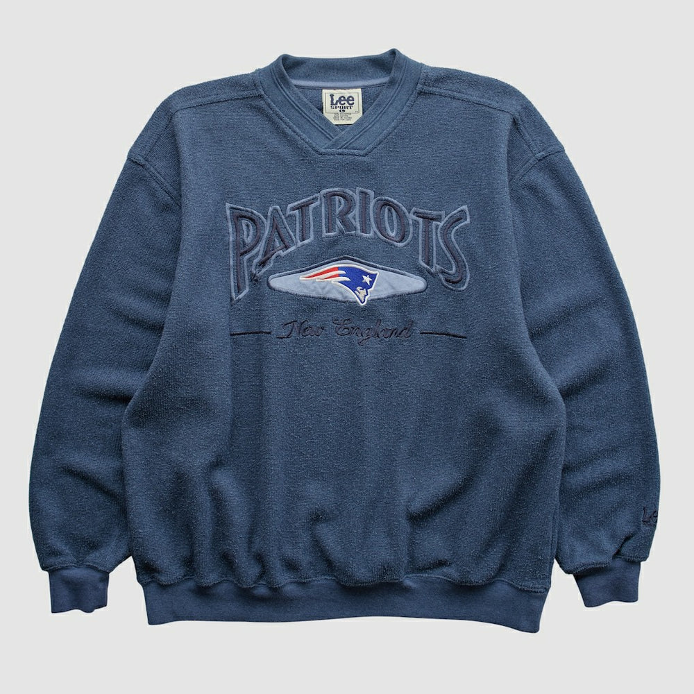 New England Patriots Lee Apparel 90s Pullover Sweatshirt - Navy Vintage cheap