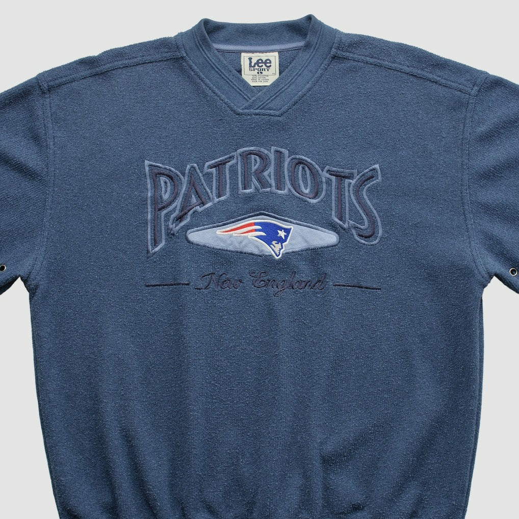 New England Patriots Lee Apparel 90s Pullover Sweatshirt - Navy Vintage cheap