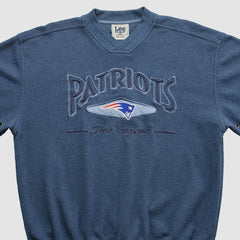 New England Patriots Lee Apparel 90s Pullover Sweatshirt - Navy Vintage cheap