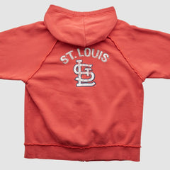 St. Louis Cardinals Genuine Merchandise 2000s Hooded Full Zip Sweatshirt - Red Vintage