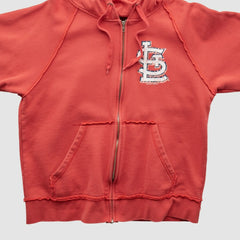 St. Louis Cardinals Genuine Merchandise 2000s Hooded Full Zip Sweatshirt - Red Vintage