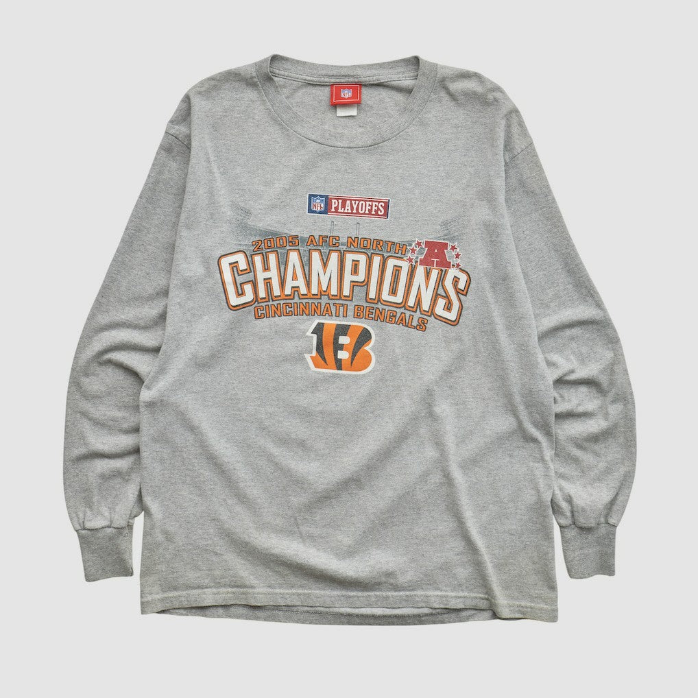 Cincinnati Bengals NFL 2005 Long Sleeve T-shirt - Heather Gray Vintage discount