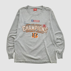 Cincinnati Bengals NFL 2005 Long Sleeve T-shirt - Heather Gray Vintage discount