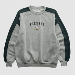 Pittsburgh Steelers NFL 2000s Pullover Sweatshirt - Heather Gray Vintage cheap