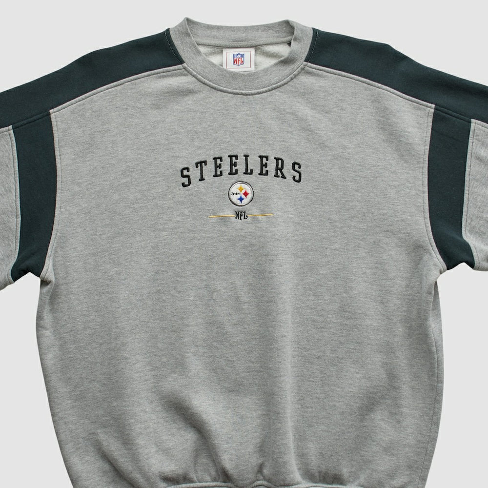 Pittsburgh Steelers NFL 2000s Pullover Sweatshirt - Heather Gray Vintage cheap