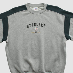 Pittsburgh Steelers NFL 2000s Pullover Sweatshirt - Heather Gray Vintage cheap