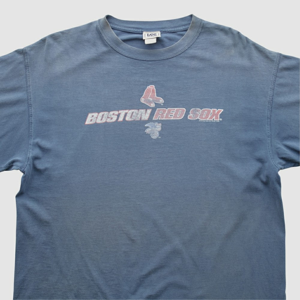 Boston Red Sox Lee Apparel 2000s T-shirt - Blue Vintage