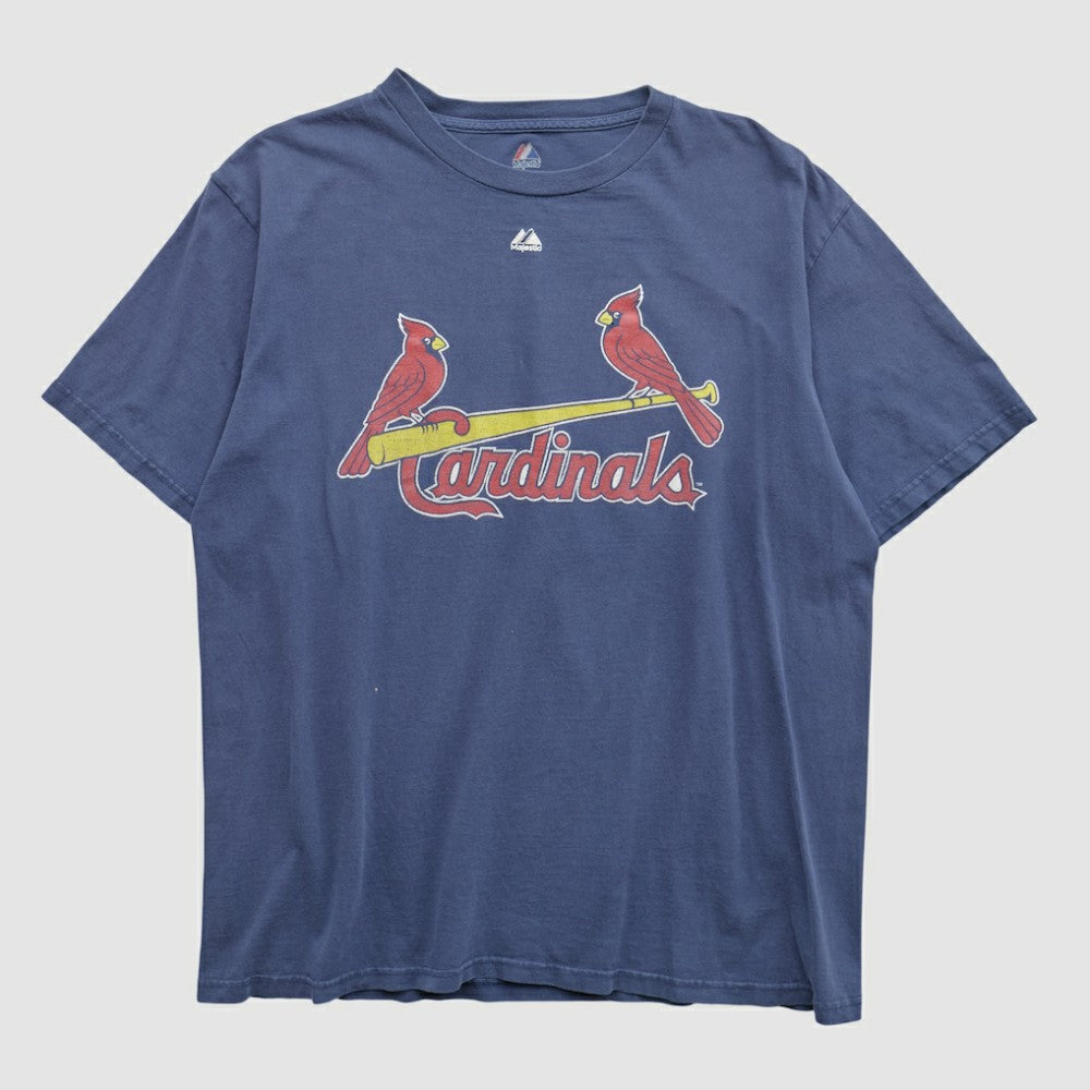 St. Louis Cardinals Majestic 2000s T-shirt - Navy Vintage