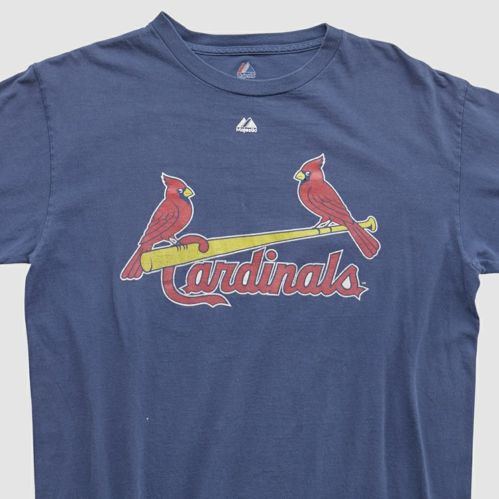 St. Louis Cardinals Majestic 2000s T-shirt - Navy Vintage