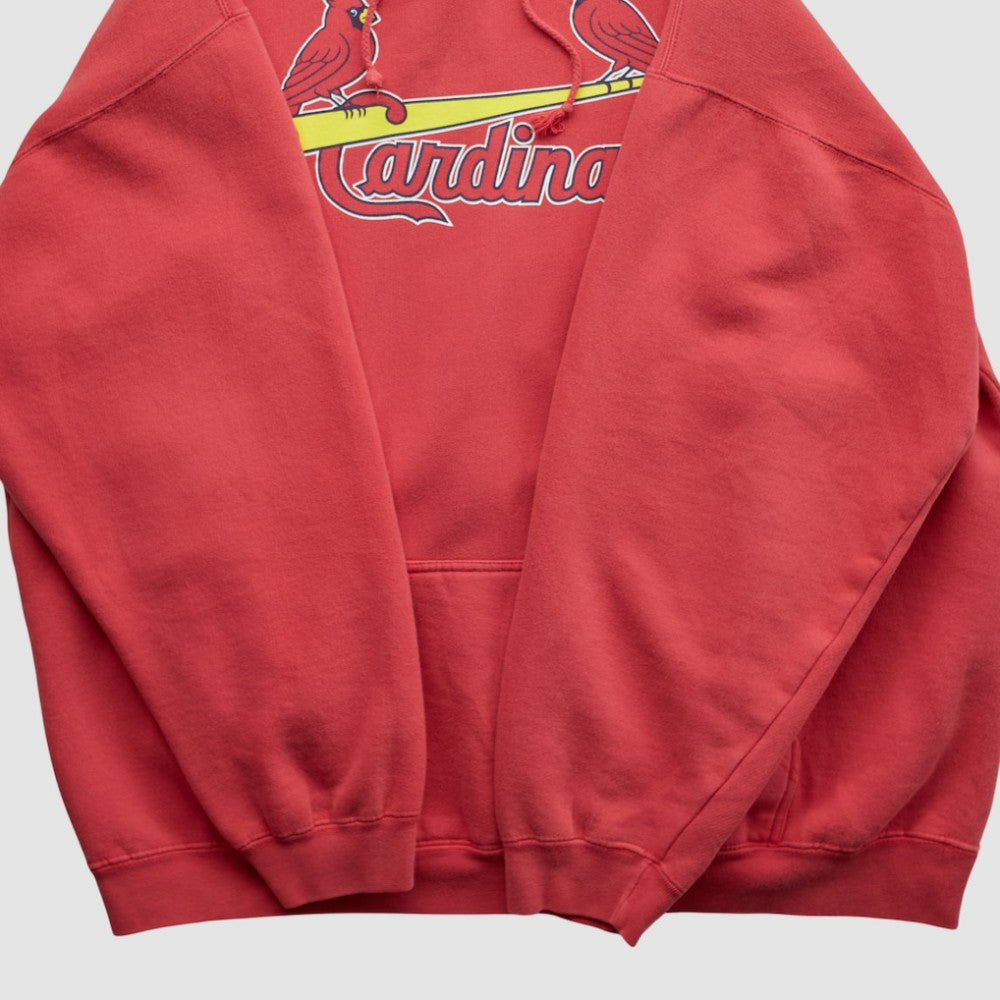 St. Louis Cardinals 2000s Hooded Sweatshirt - Red Vintage