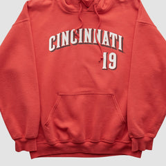 Cincinnati Reds Genuine Merchandise 2000s Hooded Pullover Sweatshirt - Red Vintage