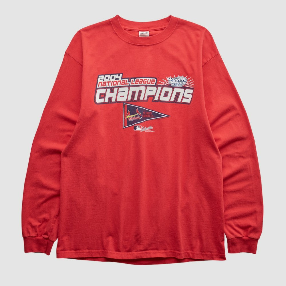 St. Louis Cardinals Anvil 2004 Long Sleeve T-shirt - Red Vintage