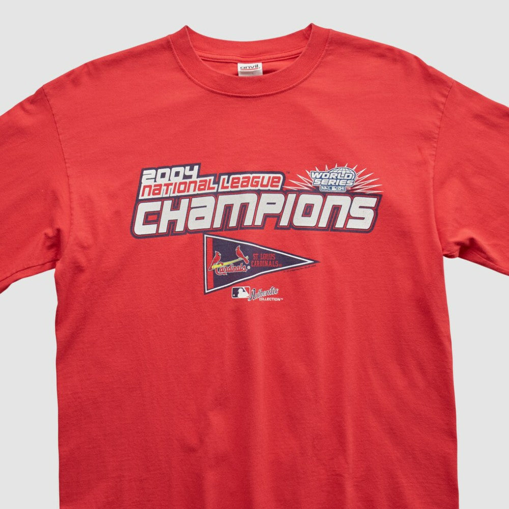 St. Louis Cardinals Anvil 2004 Long Sleeve T-shirt - Red Vintage