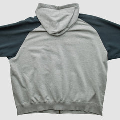 Kansas City Royals 2000s Hooded Full Zip Sweatshirt - Heather Gray Vintage