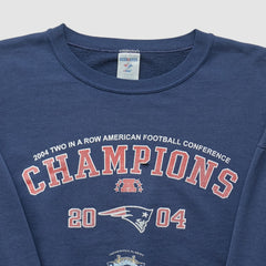 New England Patriots Jerzees 2004 Pullover Sweatshirt - Navy Vintage sale