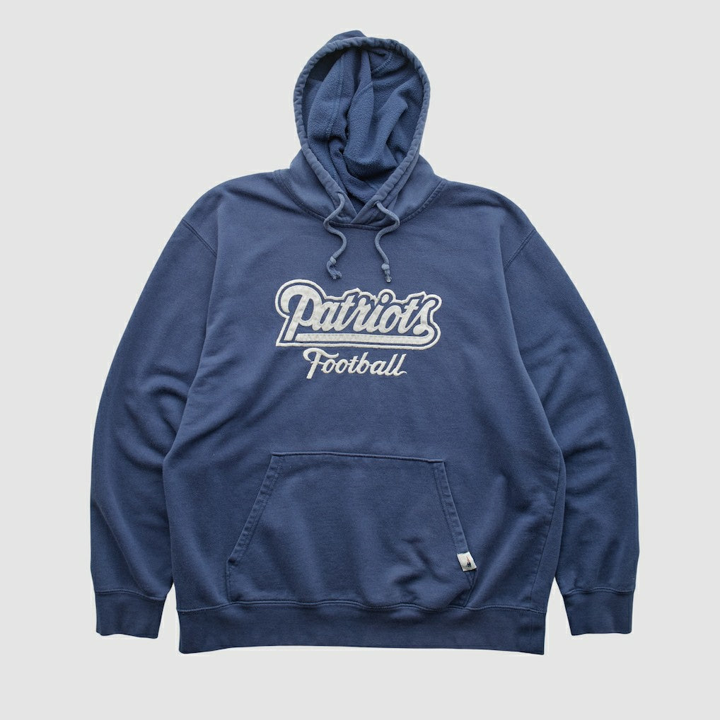 New England Patriots NFL 2000s Hooded Pullover Sweatshirt - Navy Vintage sale