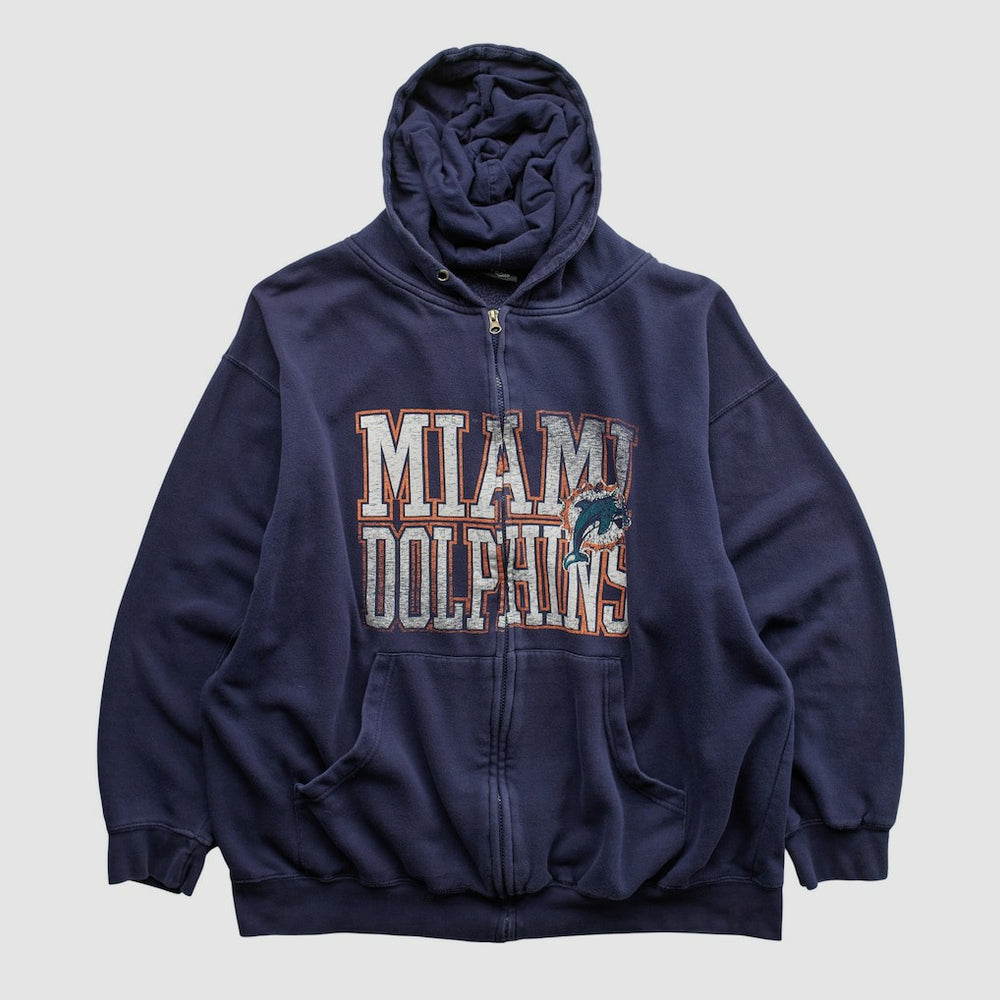 Miami Dolphins NFL 2010s Hooded Full Zip Sweatshirt - Navy Vintage outlet