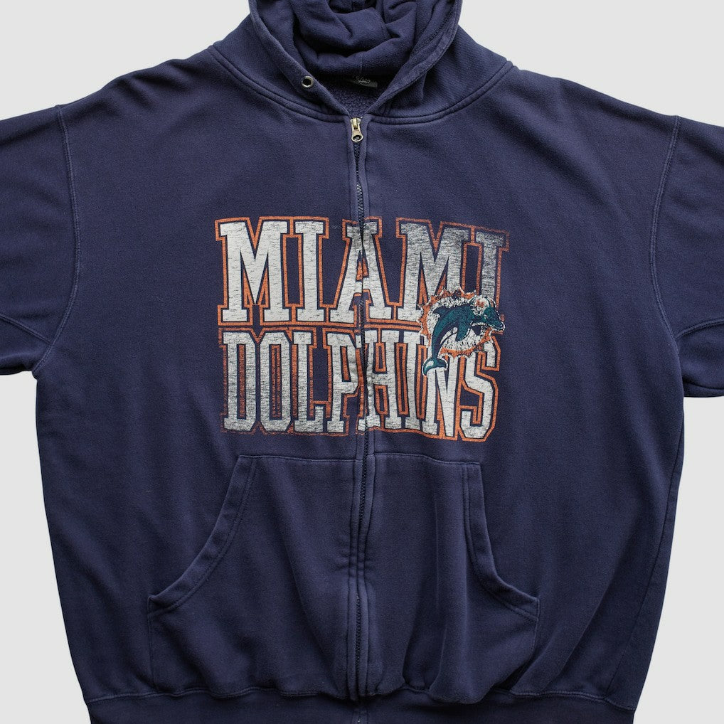 Miami Dolphins NFL 2010s Hooded Full Zip Sweatshirt - Navy Vintage outlet