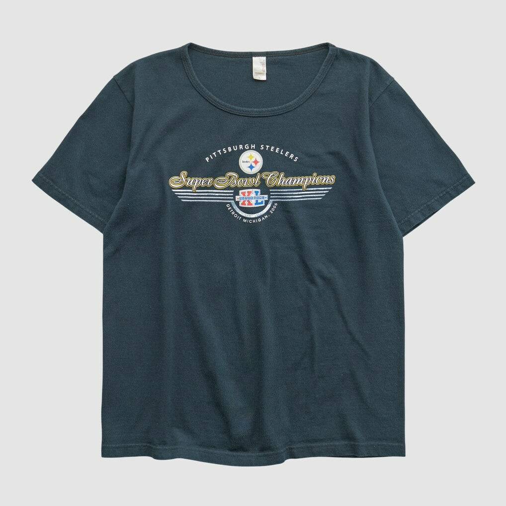 Pittsburgh Steelers Anvil 2006 T-shirt - Navy Vintage on sale