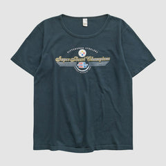 Pittsburgh Steelers Anvil 2006 T-shirt - Navy Vintage on sale