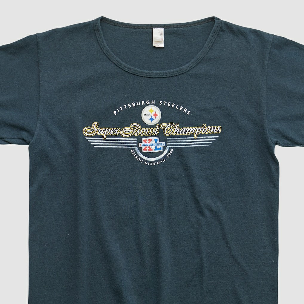 Pittsburgh Steelers Anvil 2006 T-shirt - Navy Vintage on sale