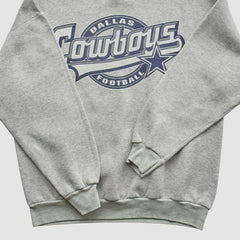 Dallas Cowboys Logo 7 90s Pullover Sweatshirt - Heather Gray Vintage cheap