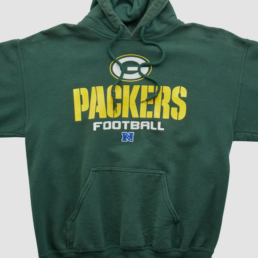 Green Bay Packers NFL 2000s Hooded Pullover Sweatshirt - Green Vintage cheap
