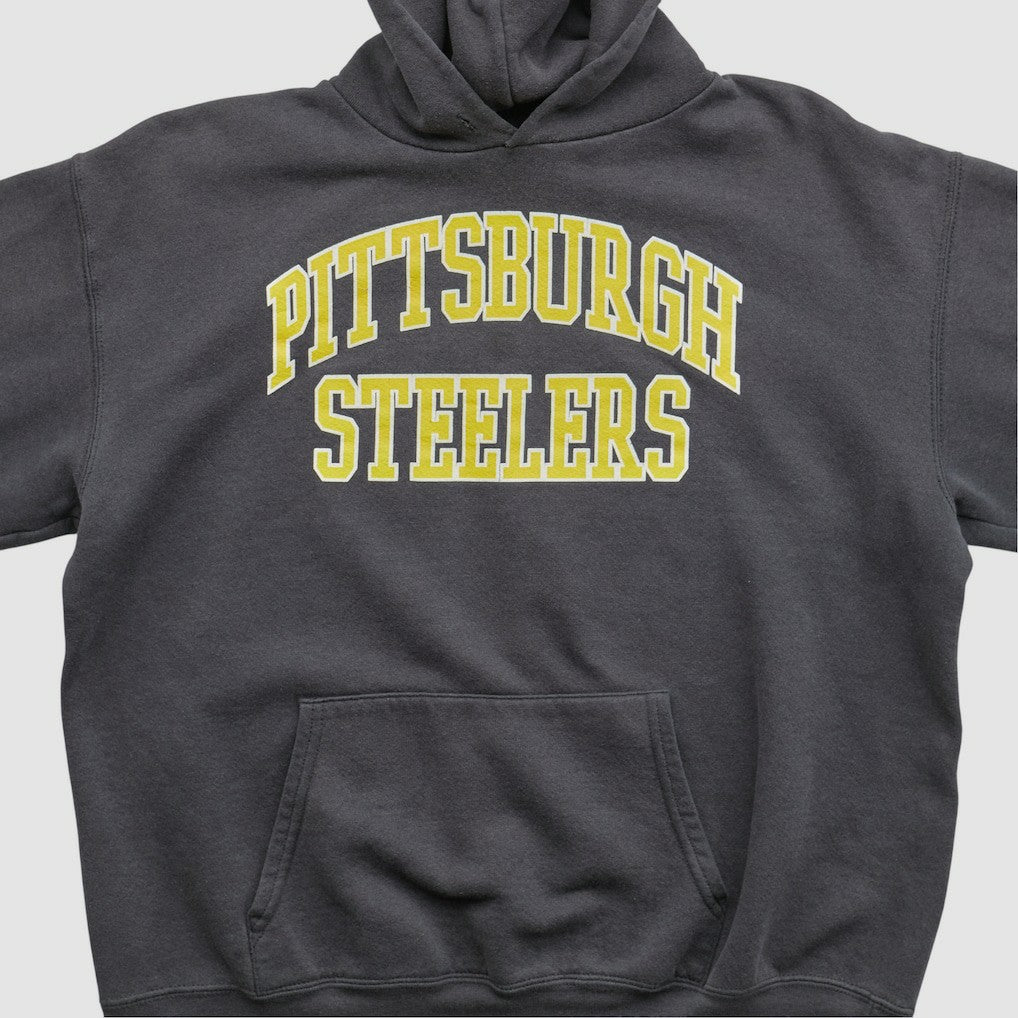 Pittsburgh Steelers NFL 2000s Hooded Pullover Sweatshirt - Black Vintage sale