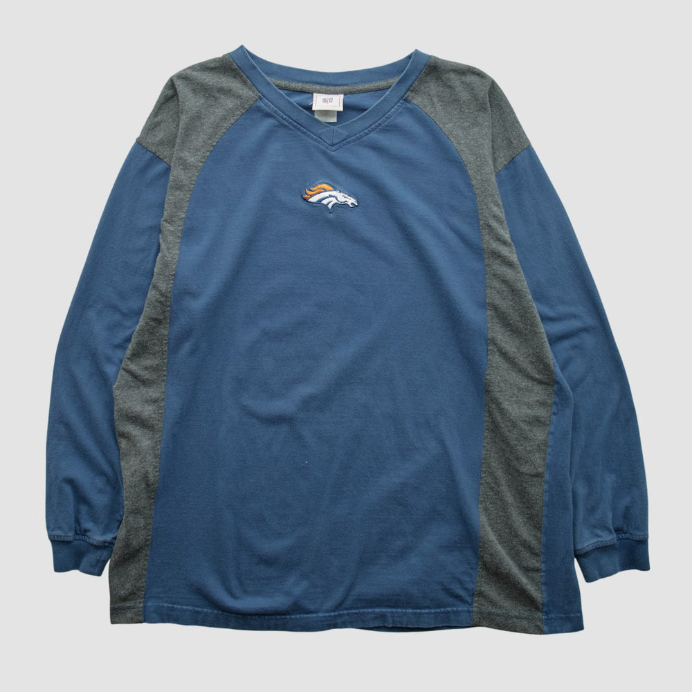 Denver Broncos NFL 2000s Long Sleeve T-shirt - Navy Vintage sale