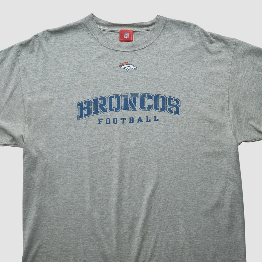 Denver Broncos NFL 2000s T-shirt - Heather Gray Vintage cheap