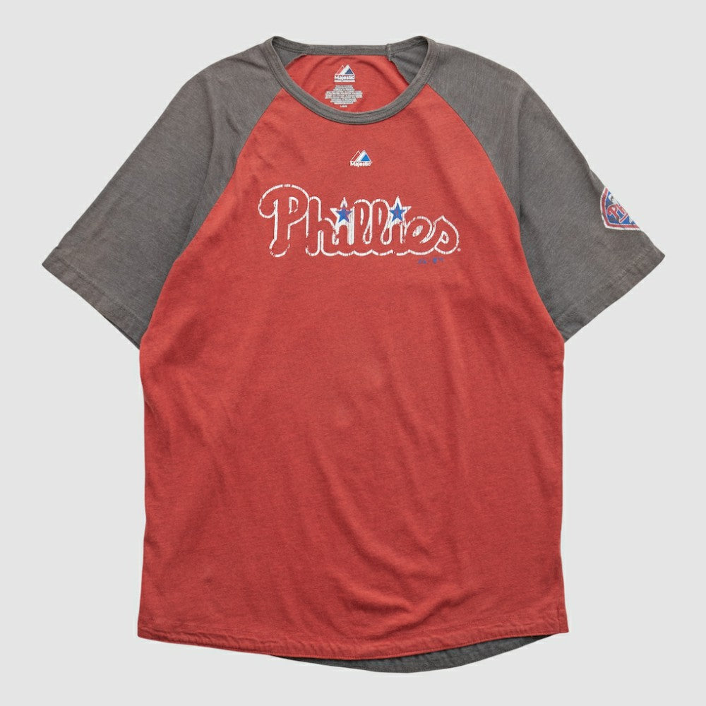 Philadelphia Phillies Majestic 2000s T-shirt - Red Vintage