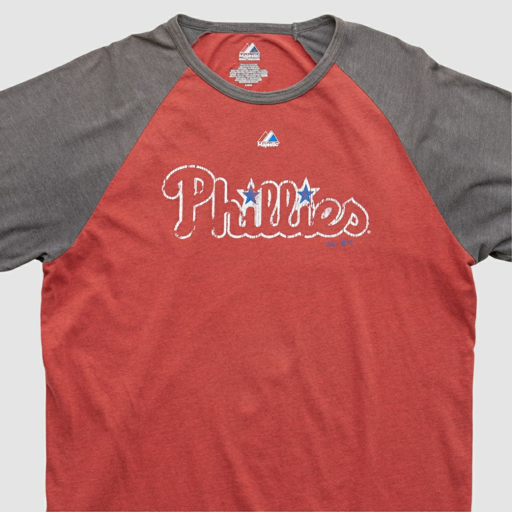 Philadelphia Phillies Majestic 2000s T-shirt - Red Vintage
