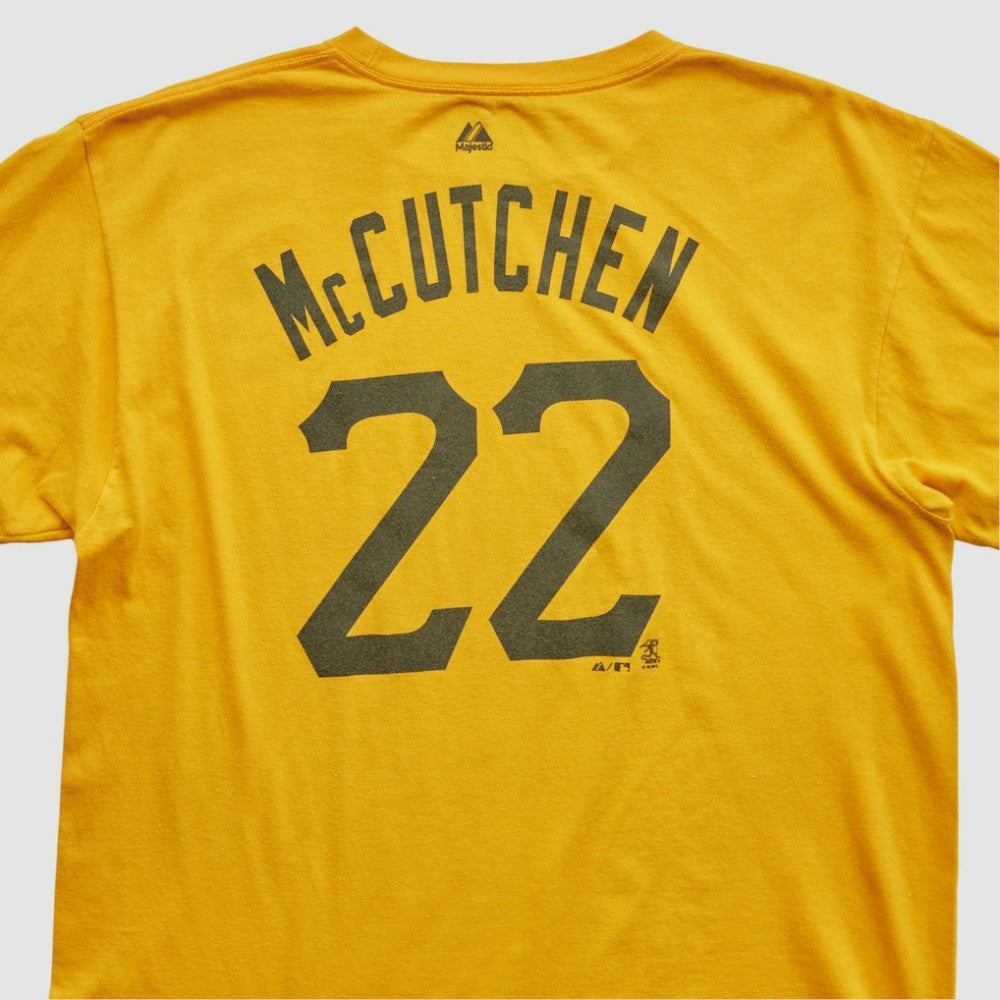 Pittsburgh Pirates Majestic 2000s T-shirt - Yellow Vintage
