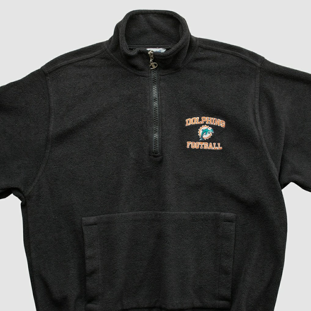 Miami Dolphins Champion 2000s 1/4 Zip Sweatshirt - Black Vintage cheap