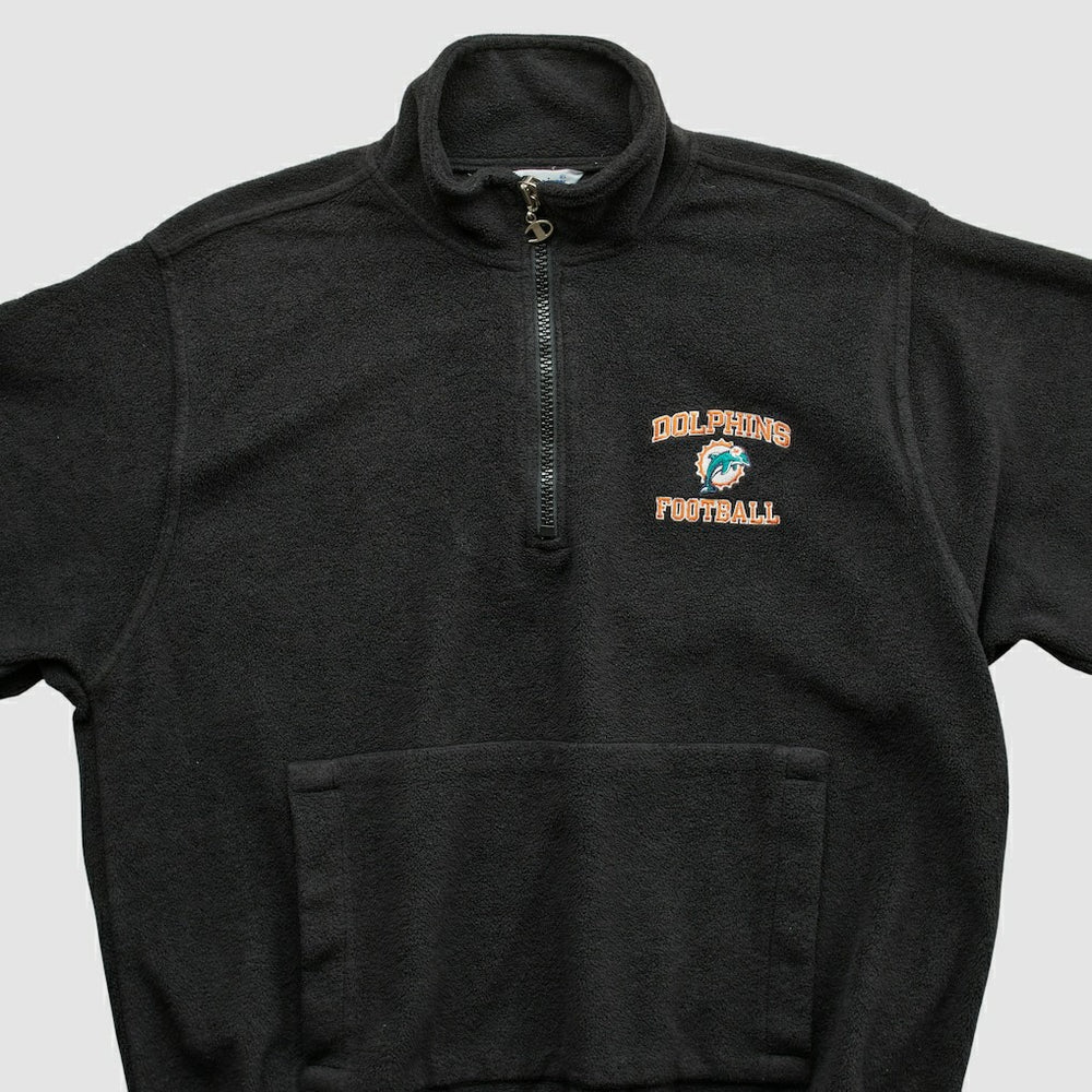 Miami Dolphins Champion 2000s 1/4 Zip Sweatshirt - Black Vintage cheap