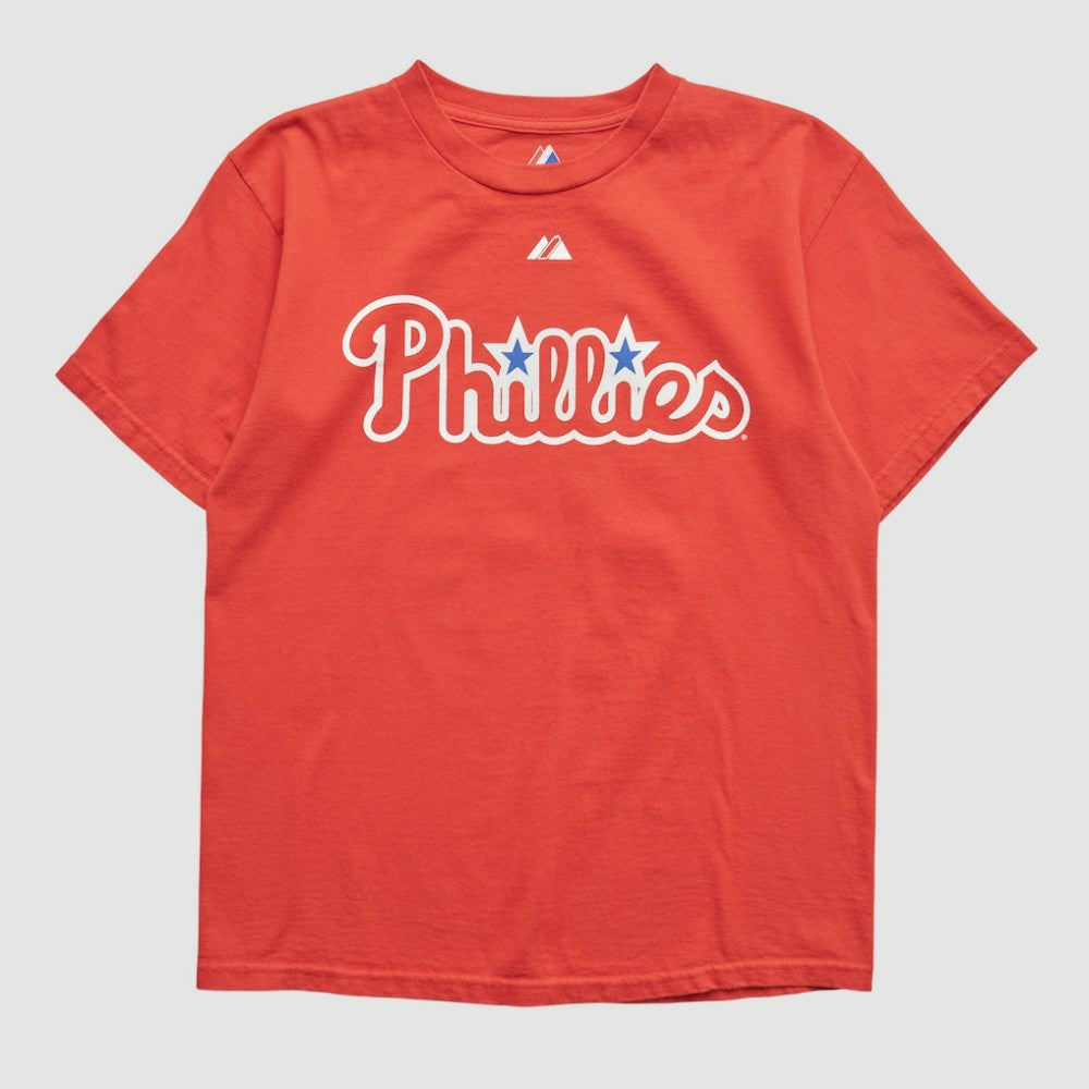 Philadelphia Phillies Majestic 2000s T-shirt - Red Vintage