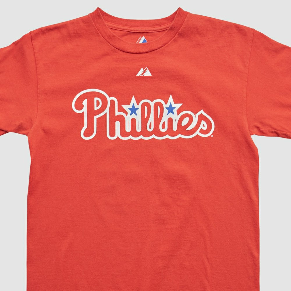 Philadelphia Phillies Majestic 2000s T-shirt - Red Vintage