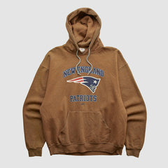 New England Patriots Jerzees 2000s Hooded Sweatshirt - Clay Vintage for sale