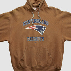 New England Patriots Jerzees 2000s Hooded Sweatshirt - Clay Vintage for sale