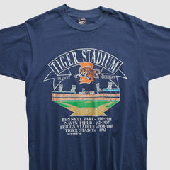 Detroit Tigers Fruit of The Loom 1993 T-shirt - Navy Vintage