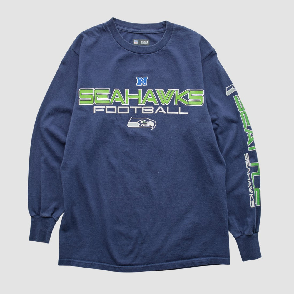 Seattle Seahawks NFL 2010s Long Sleeve T-shirt - Navy Vintage discount