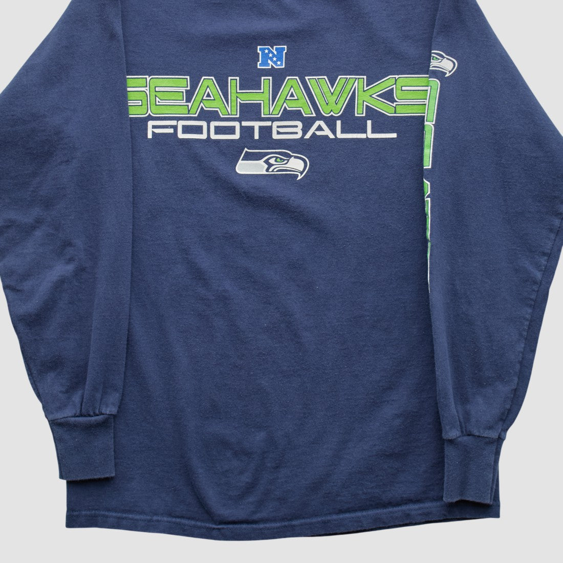 Seattle Seahawks NFL 2010s Long Sleeve T-shirt - Navy Vintage discount