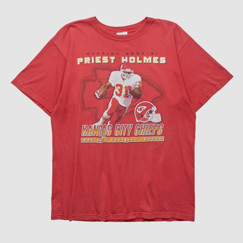 Priest Holmes NFL 2000s T-shirt - Red Vintage sale