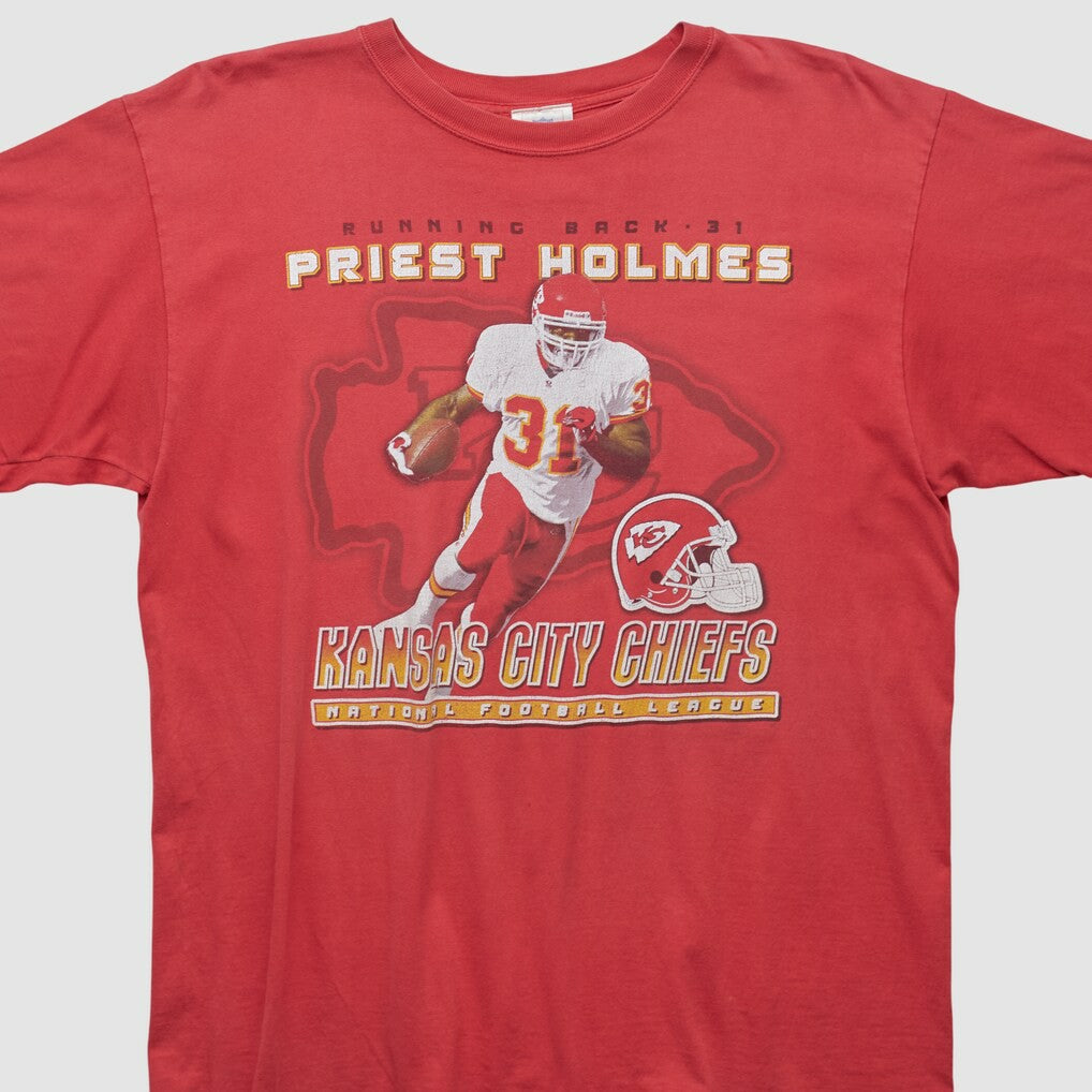 Priest Holmes NFL 2000s T-shirt - Red Vintage sale