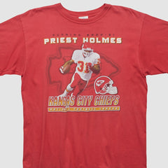 Priest Holmes NFL 2000s T-shirt - Red Vintage sale