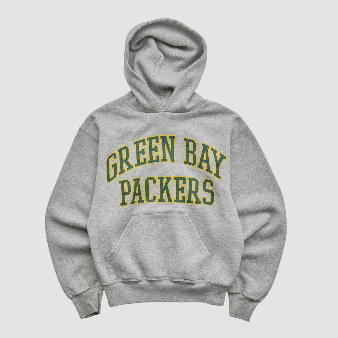 Green Bay Packers NFL 2000s Hooded Pullover Sweatshirt - Heather Gray - Yth M Real Vintage for sale