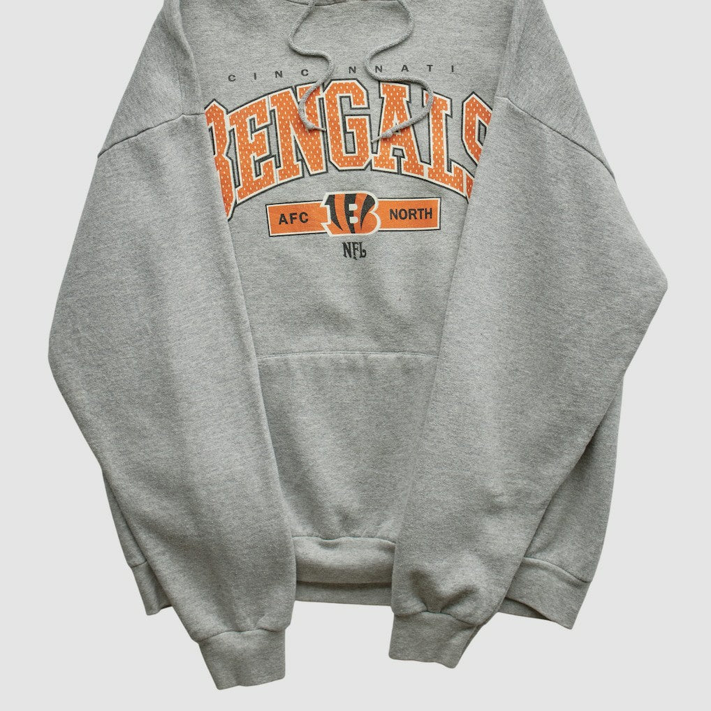 Cincinnati Bengals NFL 2000s Hooded Pullover Sweatshirt - Heather Gray Vintage sale